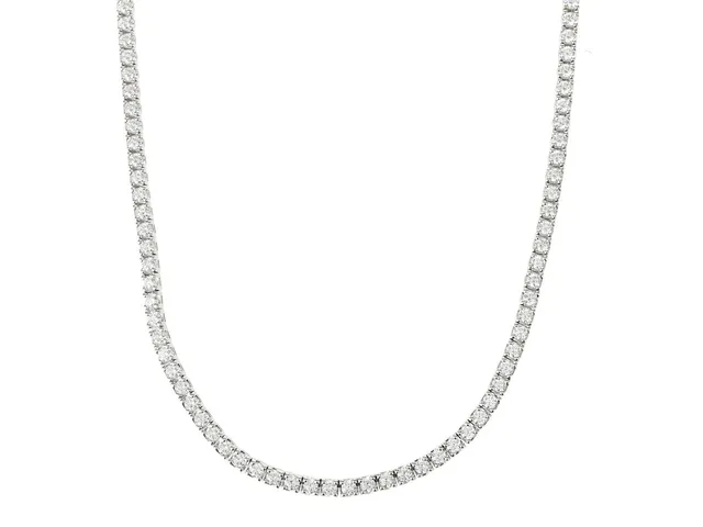 RIVIERECOLLIER, 18K vitguld, 87 briljantslipade diamanter ca 21,90 ctv, ca TW/VS, svagt doserat, längd 45 cm, vikt 57,2 g.