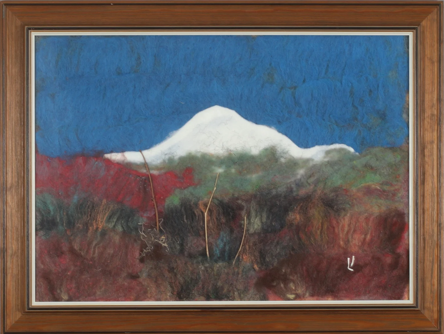 LISA JOHANSSON SANDBERG. Ulltavla, fjällmotiv, monogramsignerad. — Paintings — Stadsauktion Sundsvall