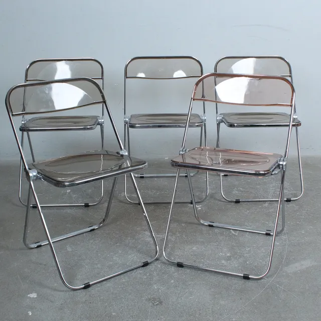 GIANCARLO PIRETTI. CASTELLI. Set Klappstühle / Stühle, Modell 'Plia', Italien, 1970er Jahre.