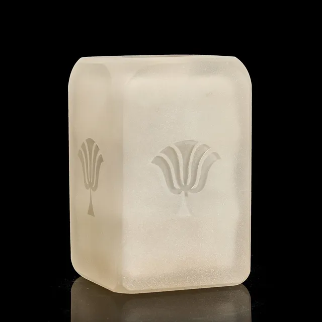ELIS BERGH (1881–1954). Vas, frostat glas, slipad dekor, Kosta, märkt "Kosta B1726". Swedish Grace.