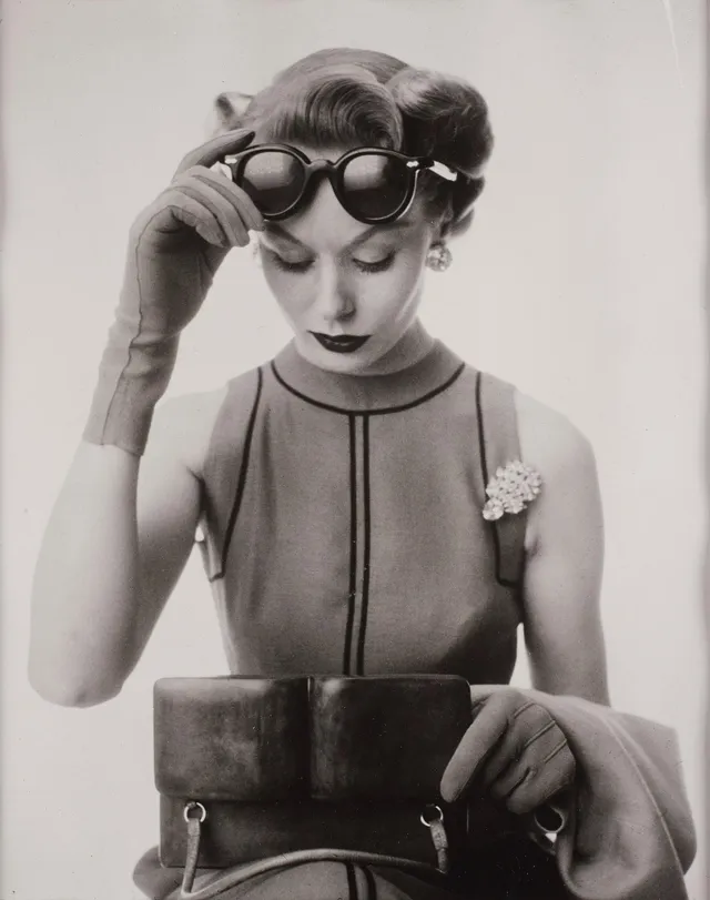 Irving Penn, "Fashion Photograph (Nina Devoe), New York, 1951".
