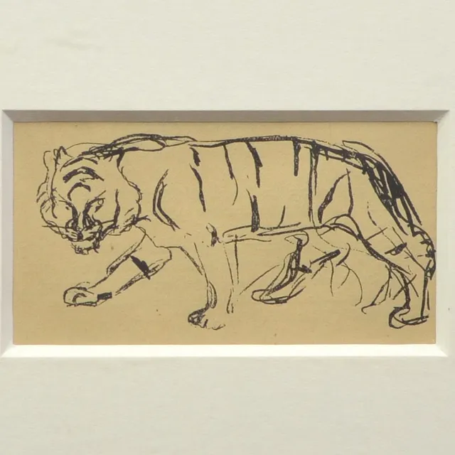EDVARD MUNCH (1863-1944). SCHREITENDER TIGER, LITHOGRAPHIE, 1908/ 1920.