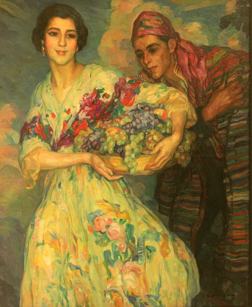 JOAN CARDONA (1877-1958). Pareja de alicantinos, óleo sobre lienzo, firmado Cardona. — Paintings — Barcelona Auctions