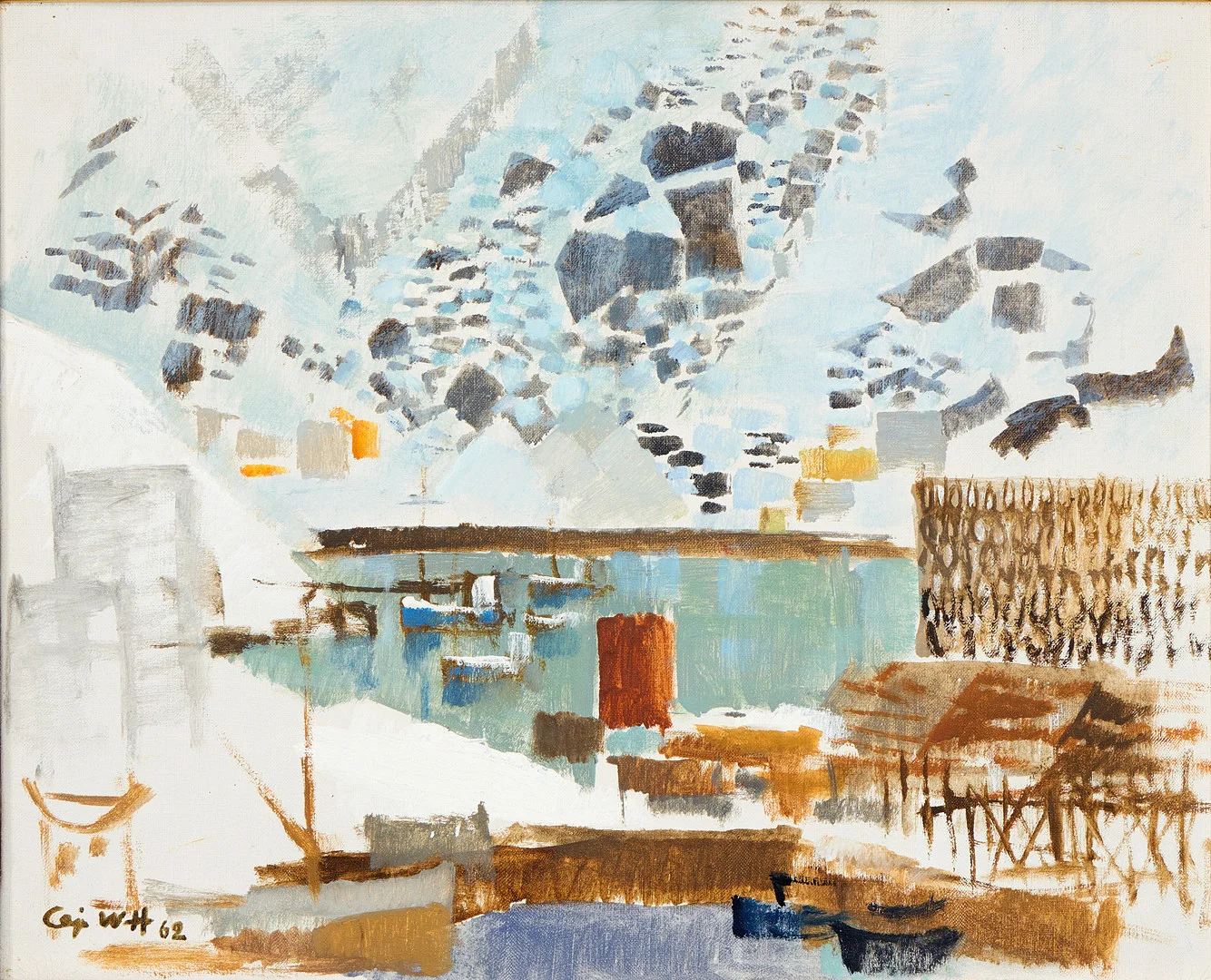 CAJE HUSS. "Lofoten, Svolvær". — Paintings — Uppsala Auktionskammare