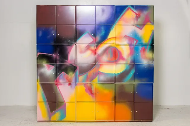 Peter J. Lassen. Montana graffiti installation painted by Victor