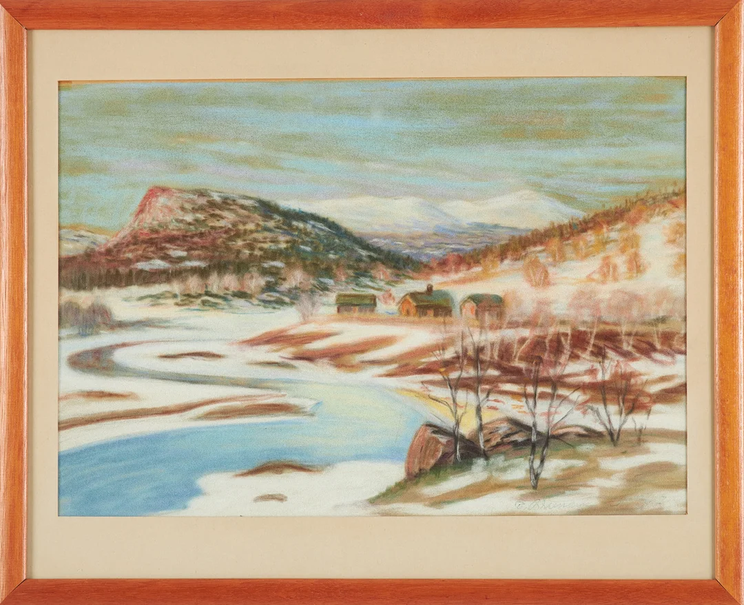 OIDENTIFIERAD KONSTNÄR. Fjällandskap, pastell, signerad och daterad, -67. — Paintings — Stockholms Auktionsverk Sickla