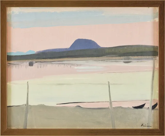 VERA FRISÉN. Landskap i rosa.
