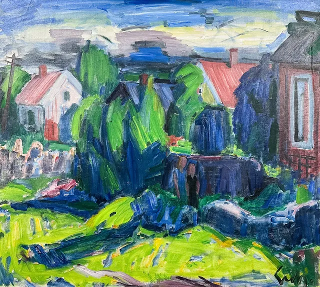 GERHARD LUNDBERG. OLJA PÅ DUK, signerad.