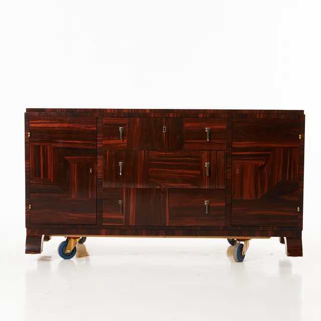 SIDEBOARD, Art deco, 1920/1930-tal, fanerat med jakaranda.