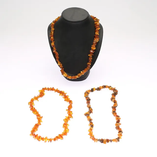 COLLIER, 3 st, bärnsten.