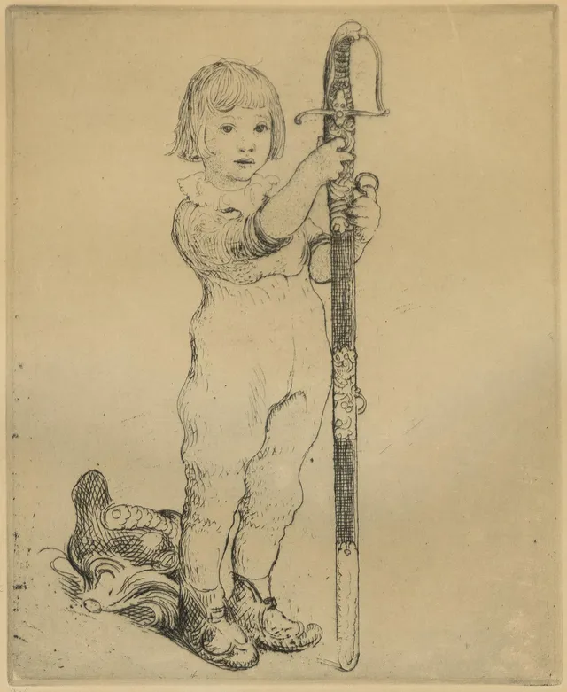 Carl Larsson, "Pojke med svärd".