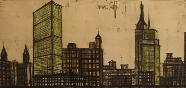 BERNARD BUFFET. EFTER, LITOGRAFISKT TRYCK, NEW YORK.