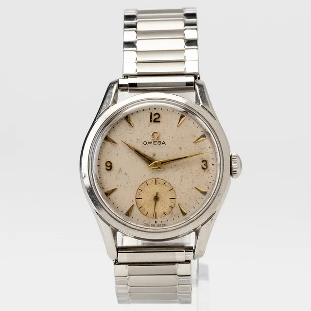 OMEGA, armbandsur, manuell, cal. 266, stål, 1950-tal.