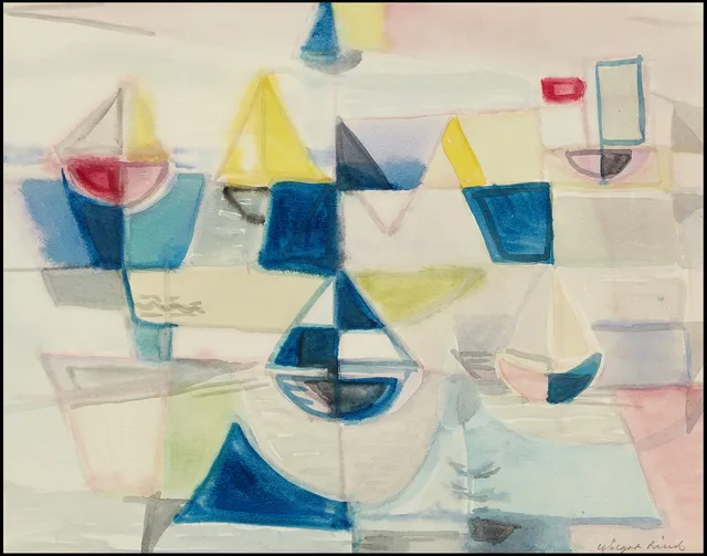 WILGOT LIND (1915-1996), "Regatta", signerad, akvarell.