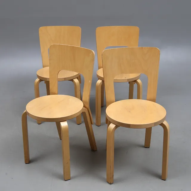 ALVAR AALTO. Stolar, 4 st, Artek , Finland 2006.