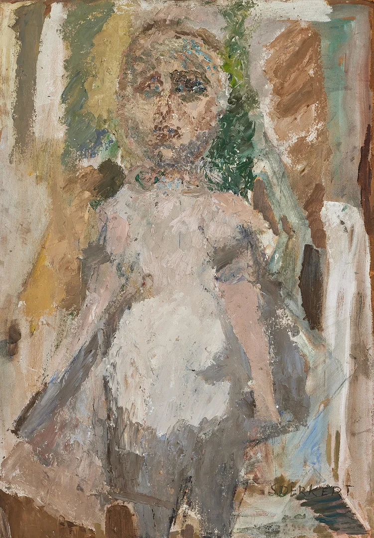 SIRI DERKERT (1888-1973). "Flickporträtt". — Paintings — Stockholms Auktionsverk Fine Art