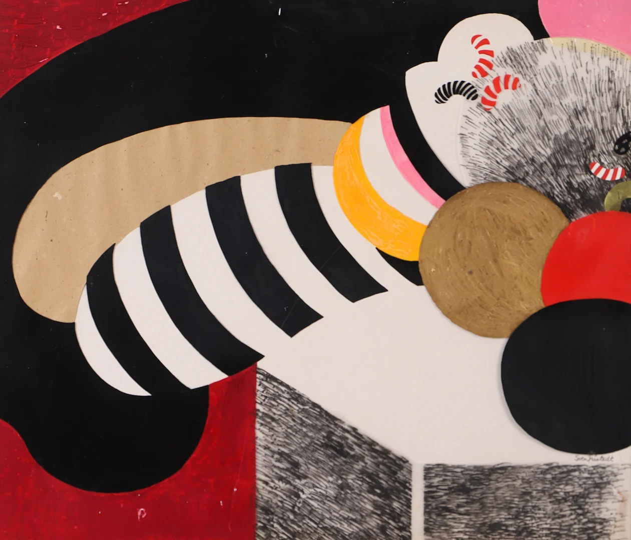 SVEN FRISTEDT. Komposition, collage/blandteknik, signerad. — Other — Helsingborgs Auktionskammare