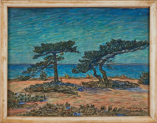 AXEL SJÖBERG (1866-1950). Tallar, Sandhamn.