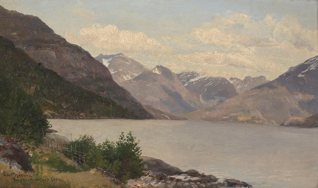 Nielsen, Carl — "Fra Faleide, Nordfjord" 1894 — Kunst/Maleri — Blomqvist
