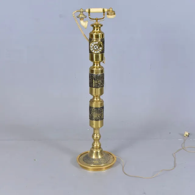 TELEFON, golvmodell, mässing/plast, 1900-talets andra del.