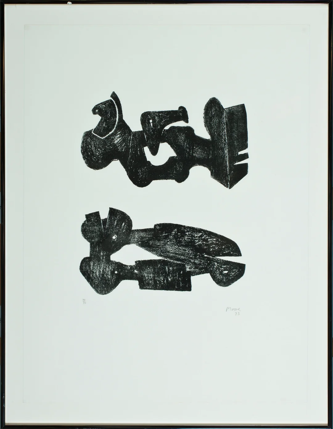Moore, Henry — Komposisjon, 1973 — Kunst/Grafikk — Blomqvist
