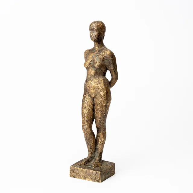 GEORG GANMAR. Stående modell, skulptur, brons, signerad i godset.