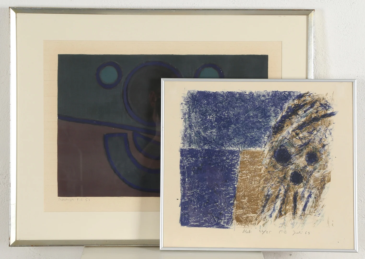FREDE CHRISTOFFERSEN (1919-1987). To litografier (2). — Engravings & Prints — Bidstrup Auktioner