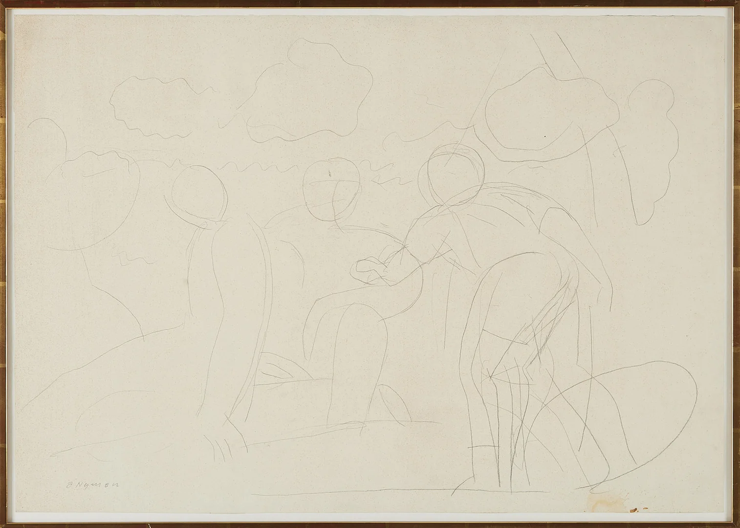 OLLE NYMAN. Skiss, blyerts. — Drawings — Stockholms Auktionsverk Magasin 5