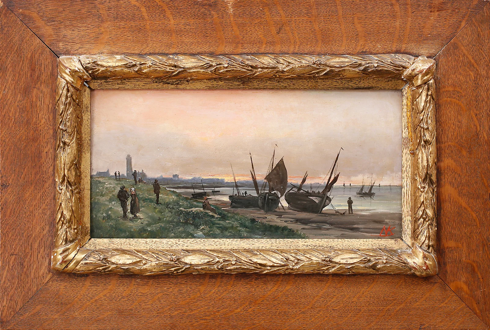 NILS KREUGER. Motiv från Bretagne, olja på pannå, signerad NK. — Paintings — Garpenhus Auktioner