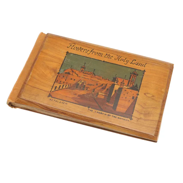 An album of pressed flowers from the Holy Land, c. 1900.