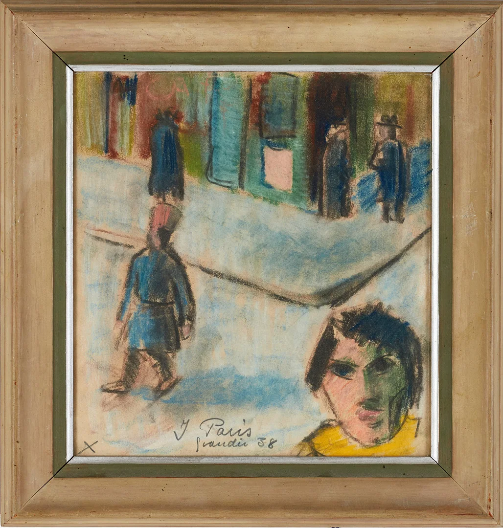 SVÄN GRANDIN (1906-1982), "I Paris", signerad och daterad -38, pastell på papper. — Paintings — Crafoord Auktioner Stockholm