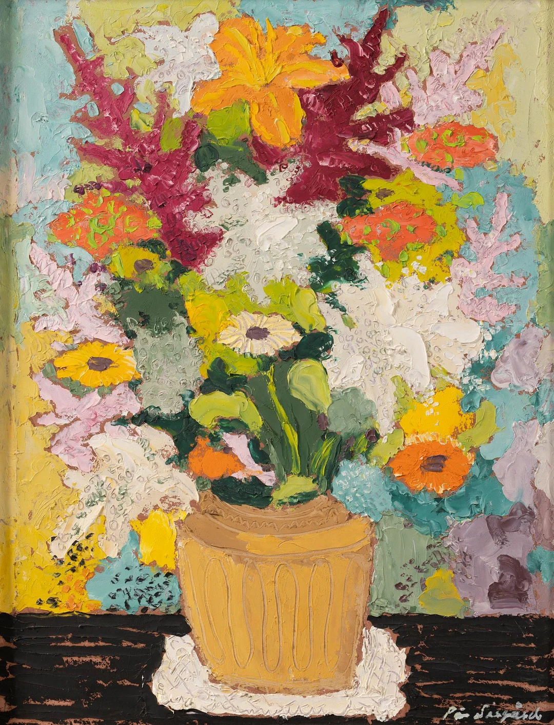 Pär Siegård, stilleben med blommor. — Konst/Modern svensk konst — Bukowskis