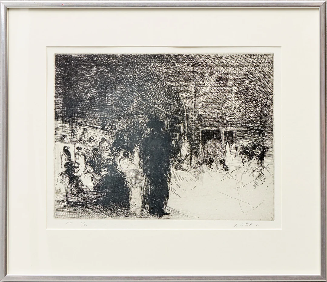 INGEMAR LÖÖF (1929-2007). Caféscen. — Engravings & Prints — Uppsala Auktionskammare