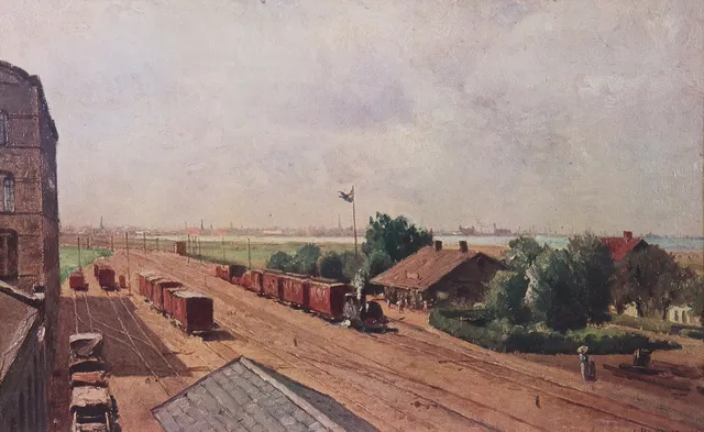 GUSTAF RYDBERG. EFTER. tryck, Arlövs station 1903.