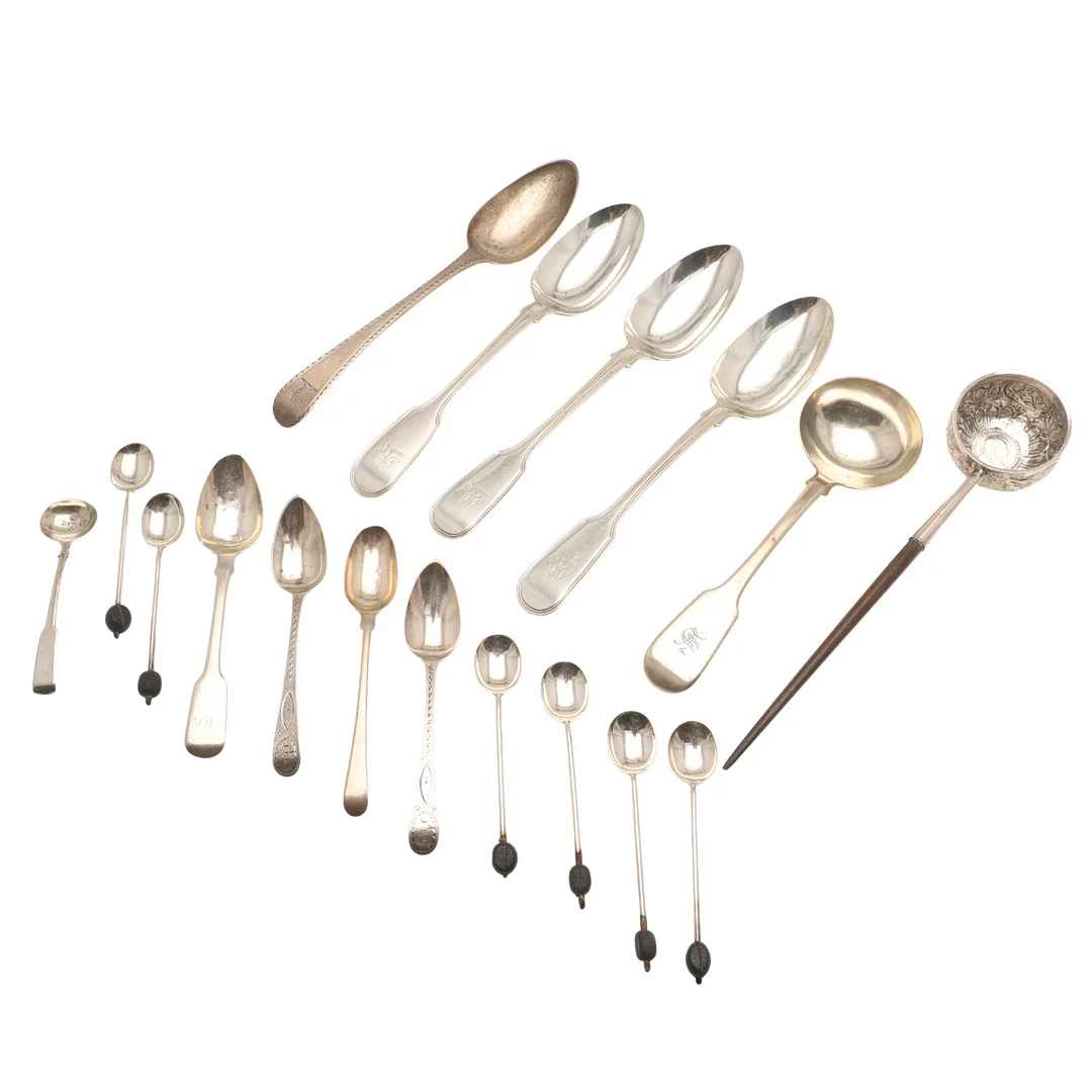 MIXED SILVER FLATWARE. — Silver — Lawrences Auctioneers