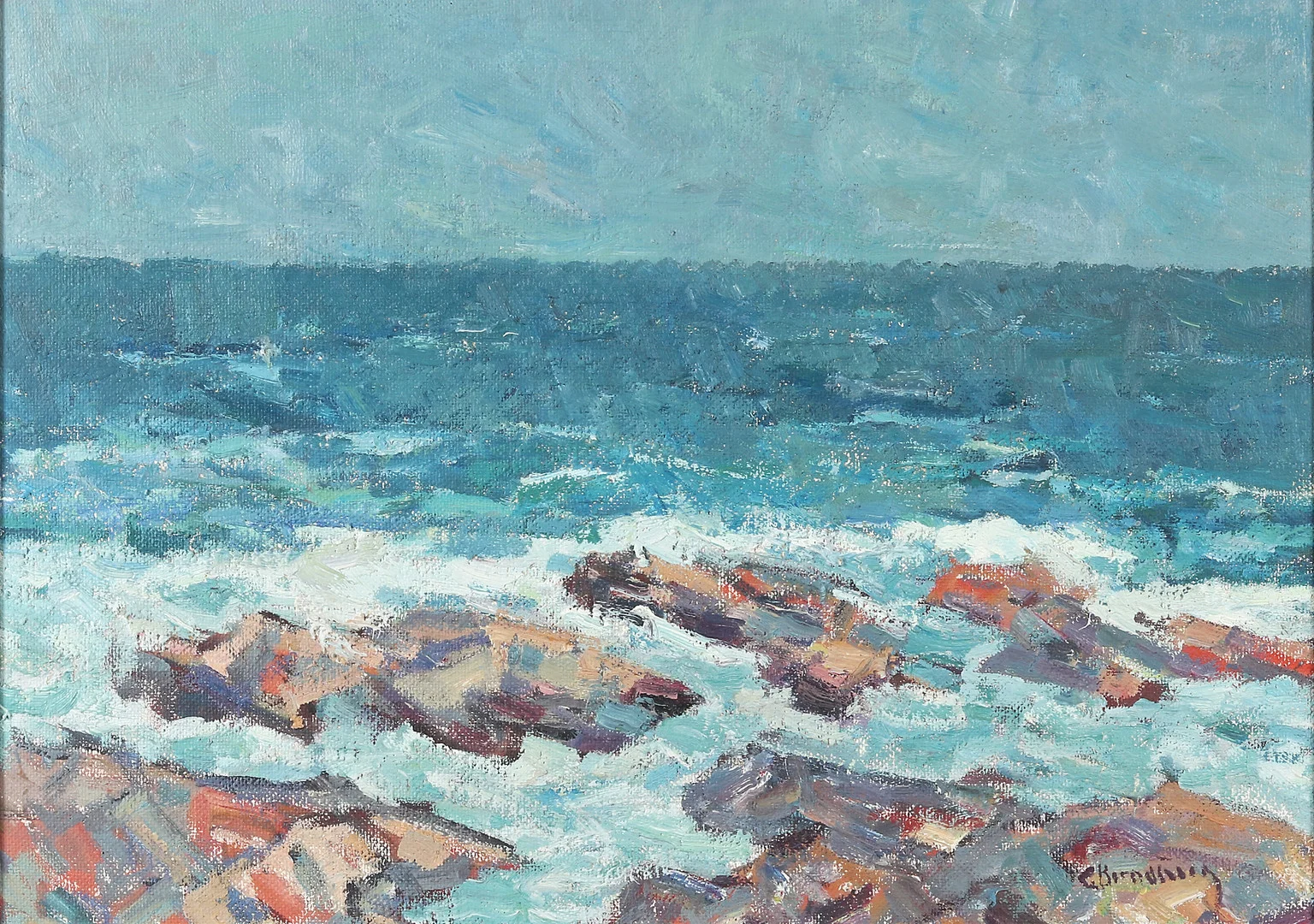 CARL BERNDTSSON. Oljemålning på pannå. — Paintings — Skånes Auktionsverk