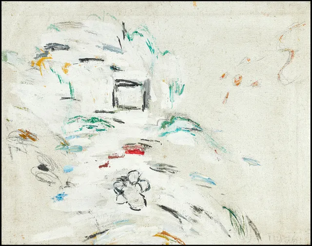 STAFFAN NIHLÉN (Stockholm 1929–2022 Ystad). Komposition, signerad nihlén, 1960-tal, olja på duk.