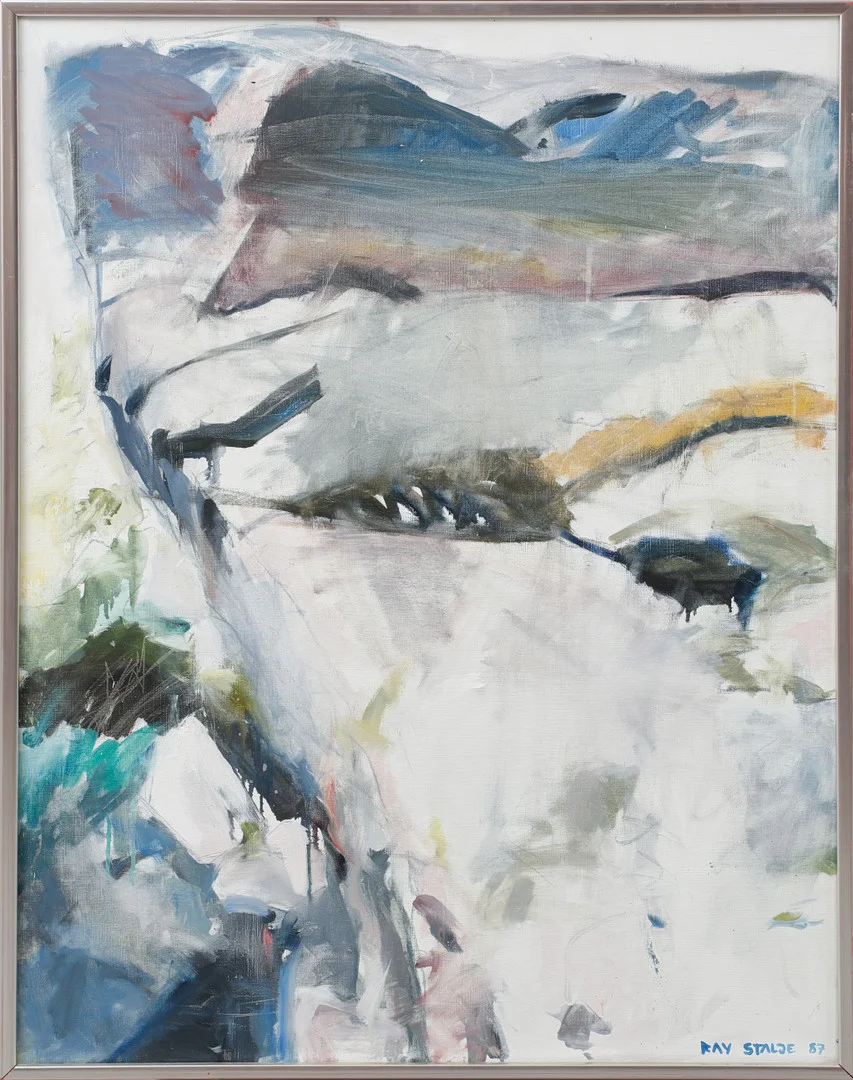 RAY STALJE. "Pastoral" / "Landskap I", olja på duk, signerad och daterad 87. — Paintings — Göteborgs Auktionsverk
