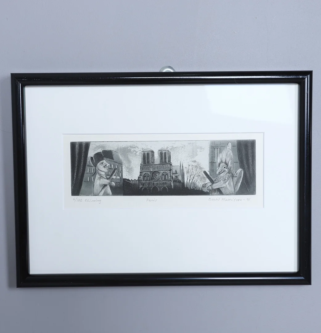 BERTIL MAURITZON. etsning, signerad, numrerad. — Engravings & Prints — Örebro Stadsauktioner