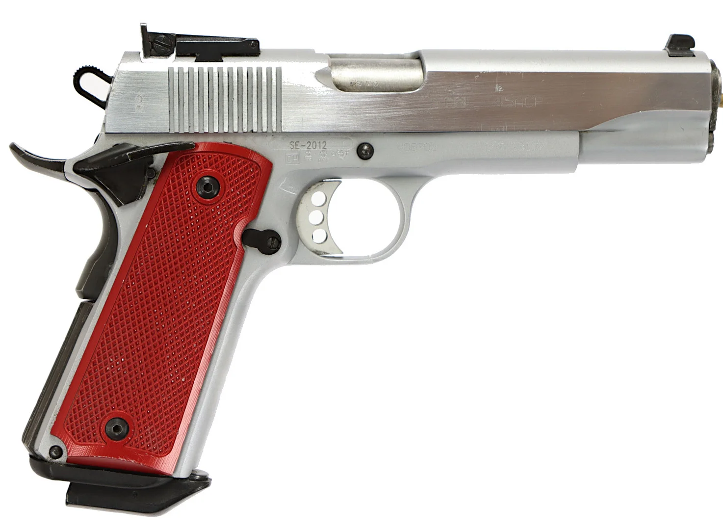 PISTOL, Halvautomatisk, fabrikat Tanfoglio, modell Witness 1911 Custom, kaliber .45 ACP, tillv.nr V08702, se-nr SE2329182. — Pistols — Walter Borg