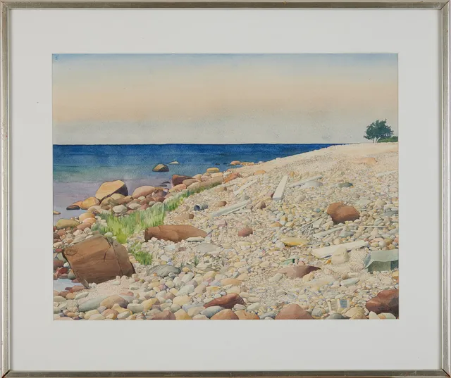 TORBJÖRN ZETTERHOLM (1921-2007). Stenstrand norra Öland, signerad och daterad Torbjörn Z 1987, akvarell.