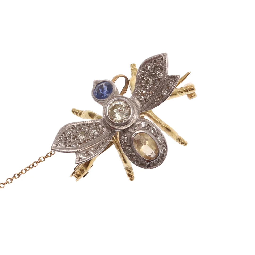 A GEM SET INSECT BROOCH. — Brooches & Pendants — Lawrences Auctioneers