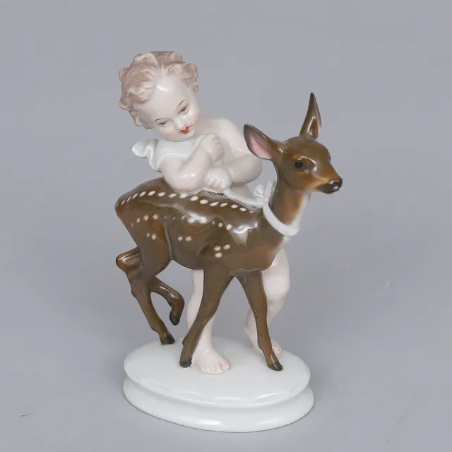 MAX HERMANN FRITZ. Figurin, porslin, Rosenthal, Bahnhof Selb, Tyskland.