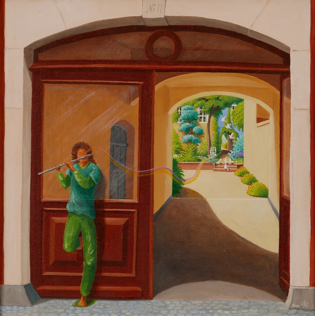 SÖREN BRYNIELSSON. "Högt som..." olja på duk, signerad Sören. — Paintings — Auktionsfirma Kenneth Svensson i Kalmar