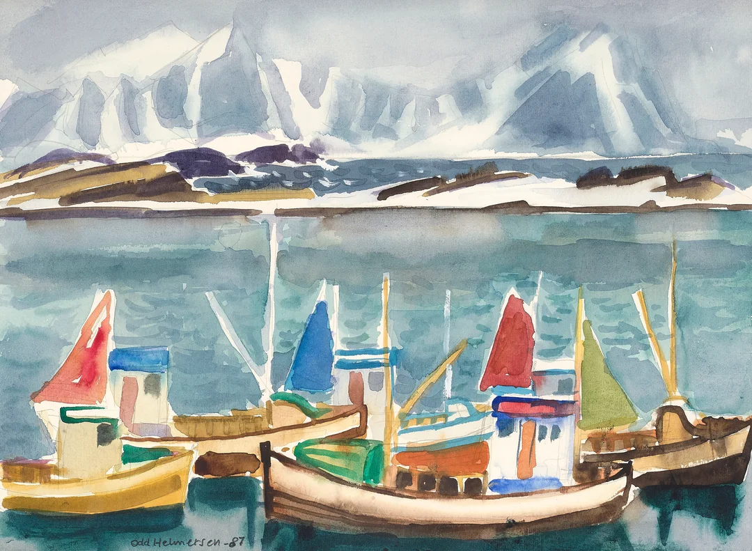 Helmersen, Odd — Fra Lofoten, 1987 — Kunst/Øvrig billedkunst — Blomqvist