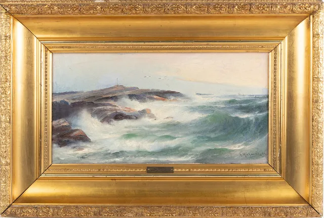 LUDVIG RICHARDE. Kustmotiv, olja på duk.