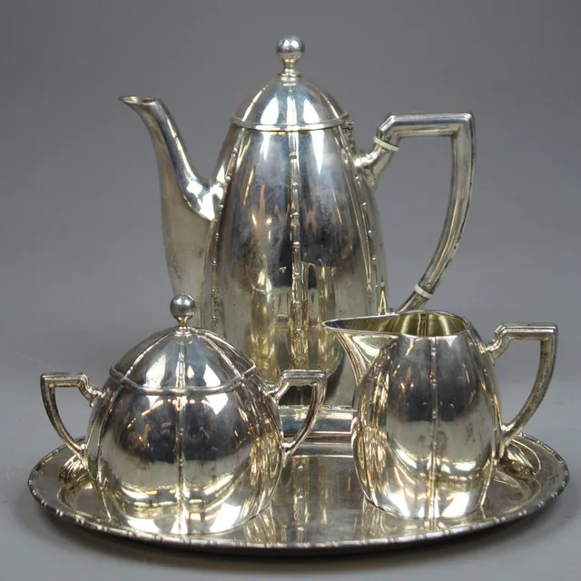 SERVERINGSSET, 4 delar, silver.