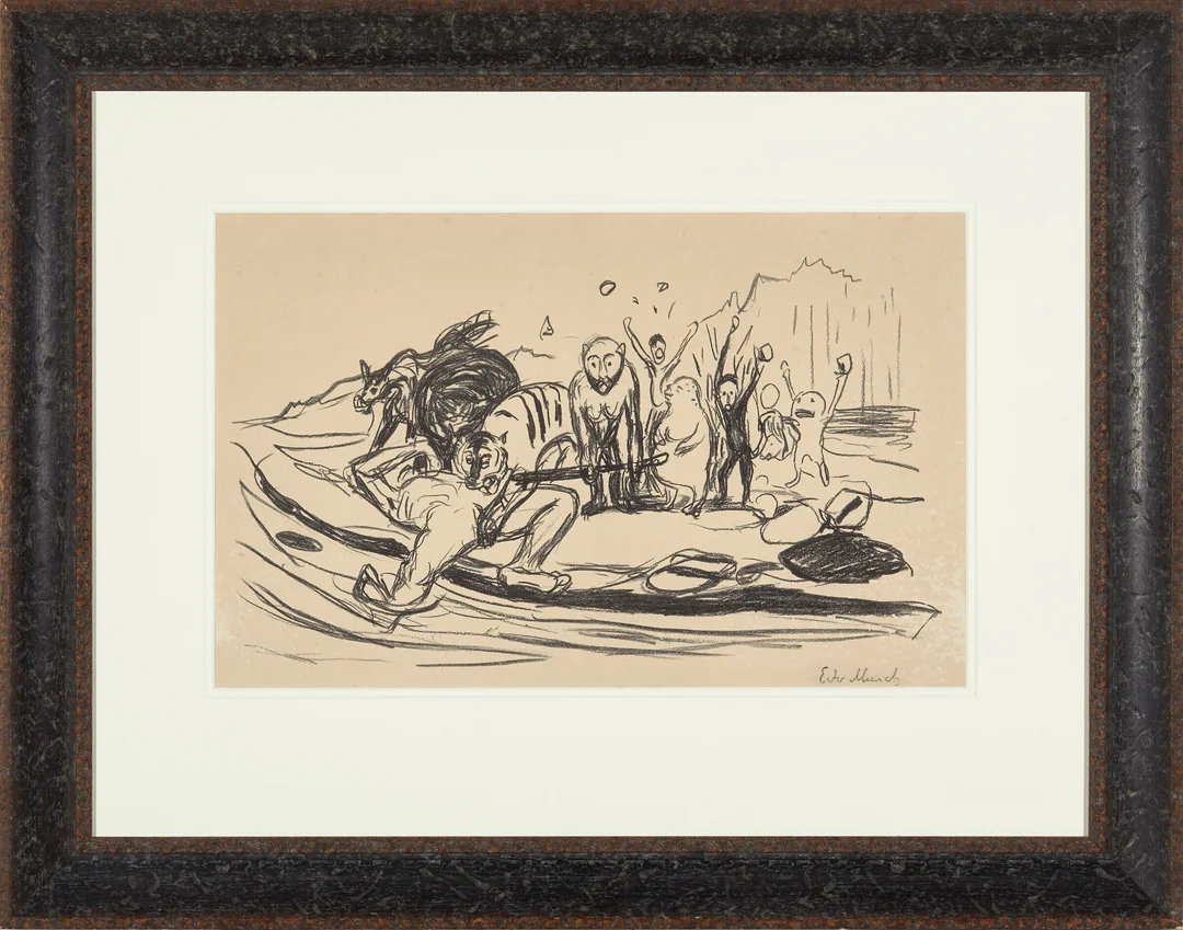 Munch, Edvard — "Alfas død" — Kunst/Grafikk — Blomqvist