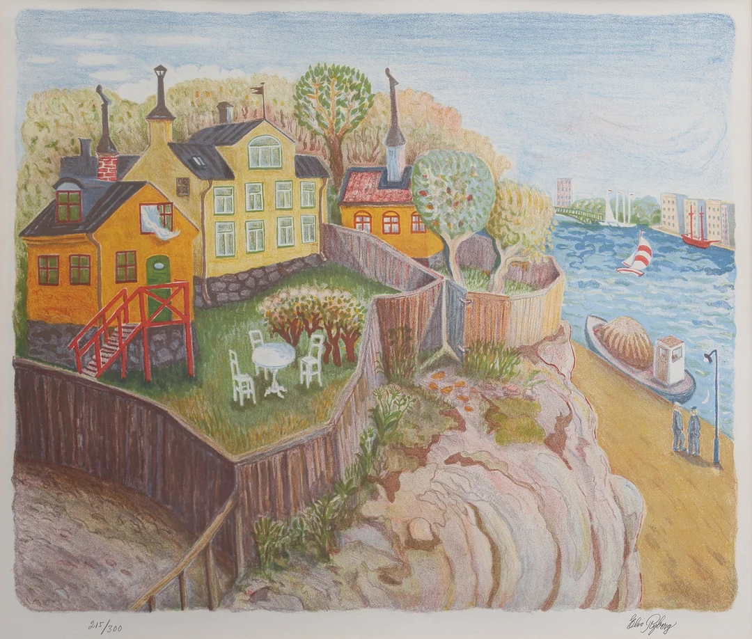ELIS RYBERG. STOCKHOLMSMOTIV. — Engravings & Prints — Crafoord Auktioner Lund