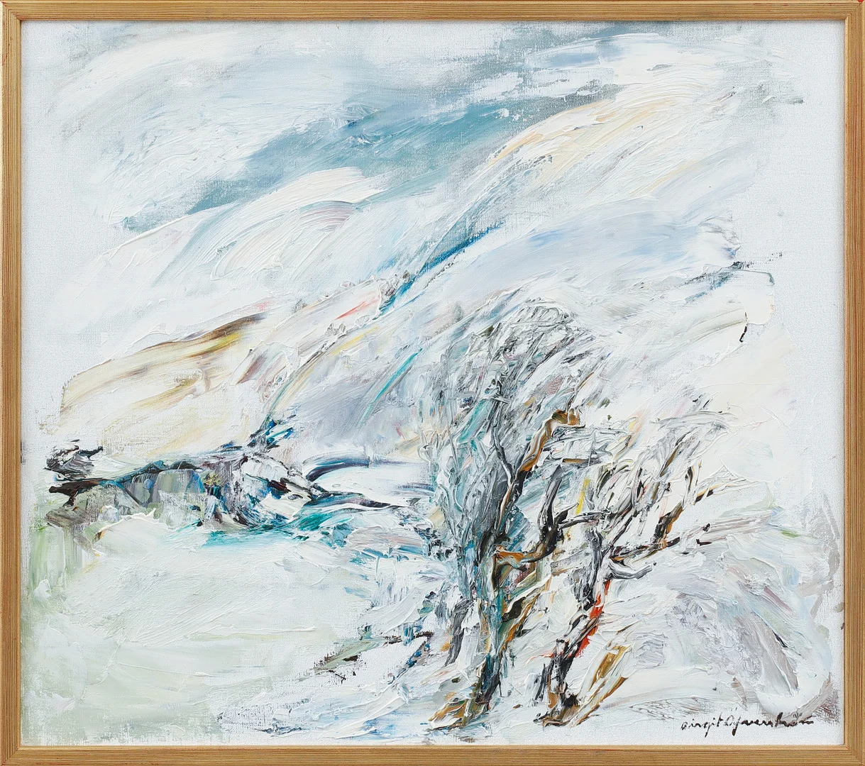BIRGIT ÖFVERSTRÖM. "Gaustablick", olja på duk, signerad. — Paintings — Göteborgs Auktionsverk